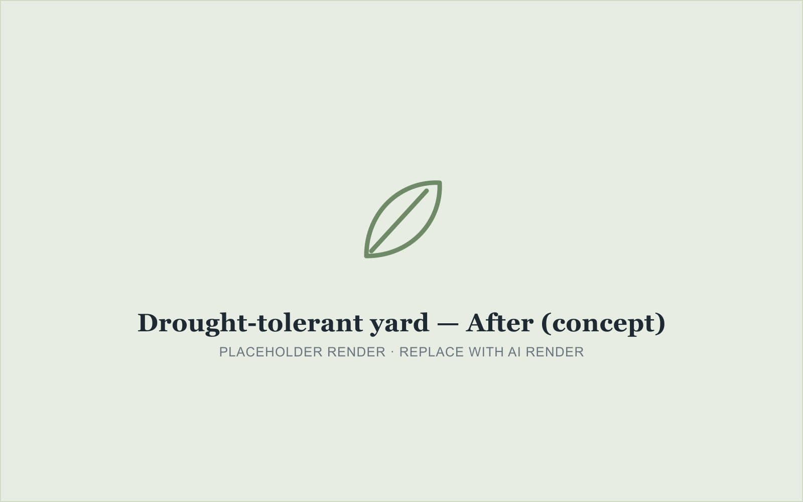 Drought-tolerant native yard concept render