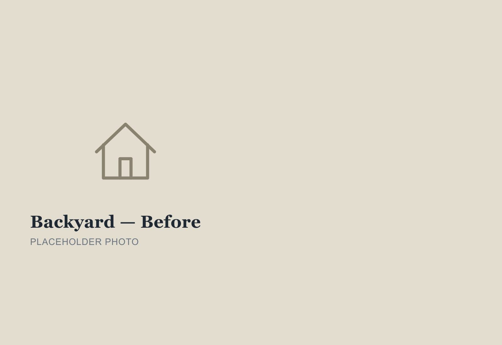 Backyard before redesign